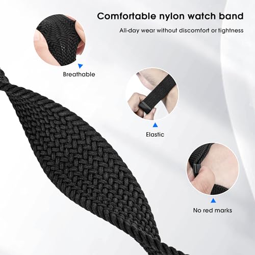 Arae US-MAWB-40MM-BK Magnetic Stretchy Watch Band Compatible thumb #4