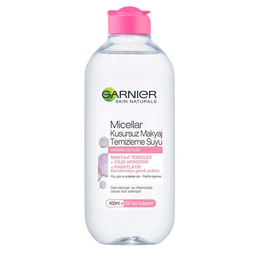 Garnier Micellar Makyaj Temizleme Suyu 400ML, 24 Saat Nemlendirme, Hassas Ciltler için