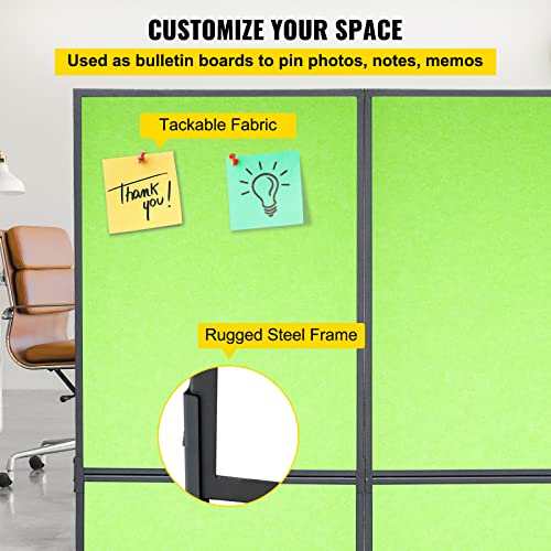Vevor Room Divider, 5.5 Ft Room Dividers And Folding Privacy Screens, Partition Room Dividers 3 Panels, Portable Office Walls Dividers, Acoustic Room Divider (Tea Green) For Office, Library, School #TOP3