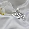 Sterling Silver 925 Large Om Ohm Symbol Pendant Necklace Chakra Healed Spiritual Yoga Meditation Charm Jewellery #1