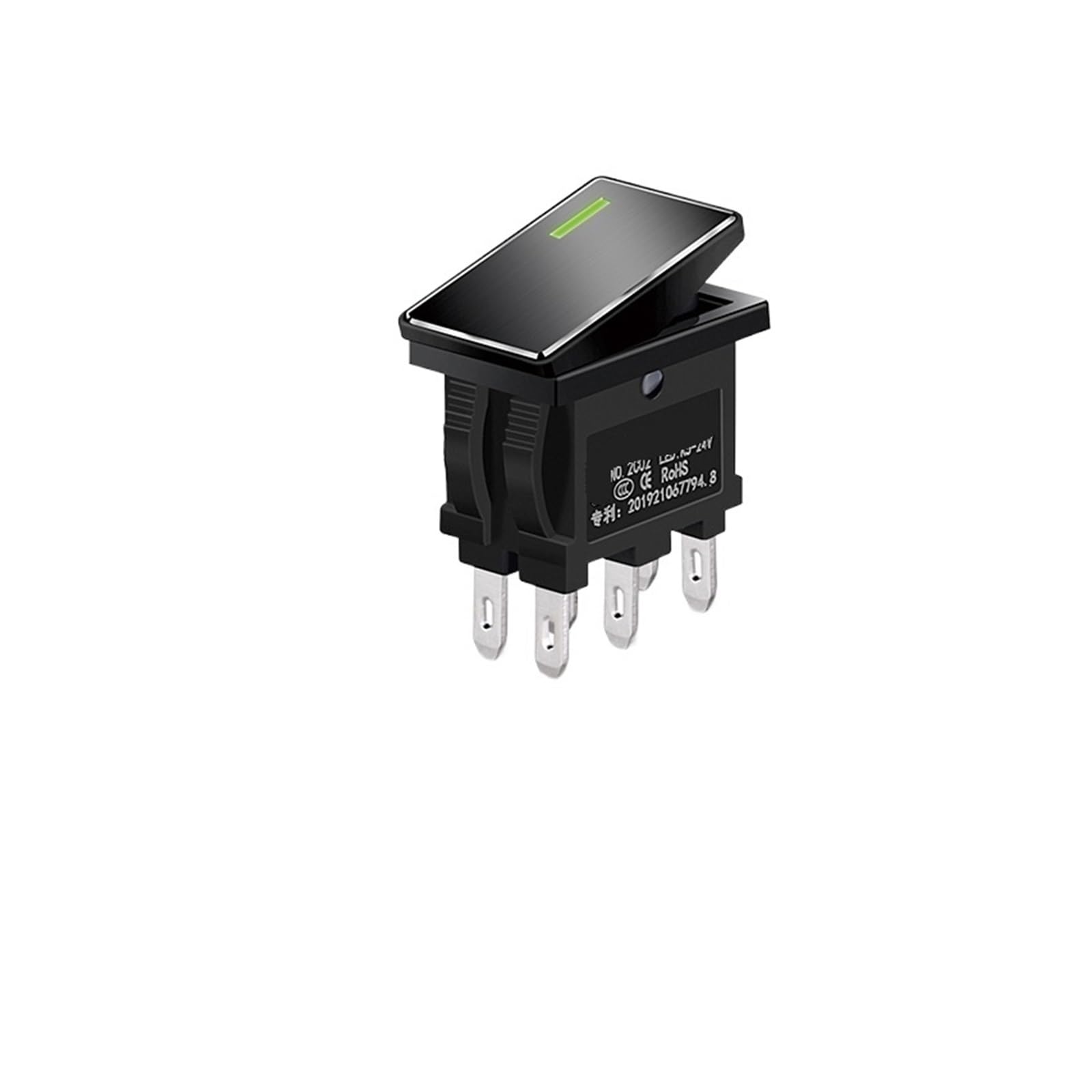 Interrupteur à bascule 7A KCD1 vert 5-24V pour tableau de bord auto - 4