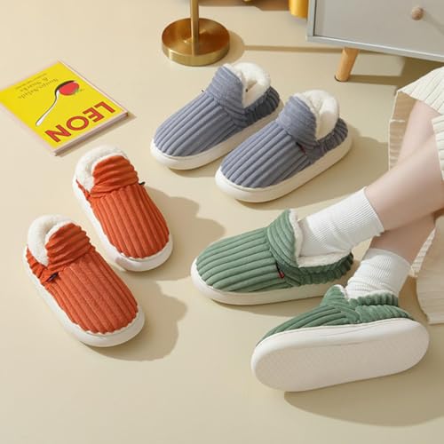 Slipper Booties, Winter Warm Thick-Soled Plush Slides for Men Women, House Fuzzy Slippers for Indoor & Outdoor2