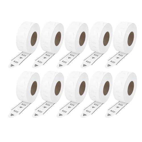 10 Rolls of 2-Digit White Take a Number Tickets for D80 Ticket Dispenser - 2000 tickets/roll