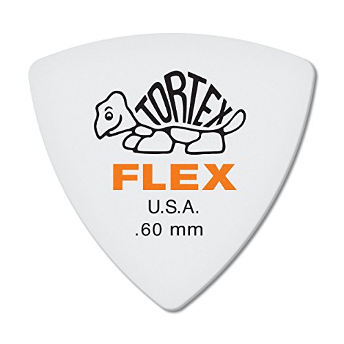 Jim Dunlop Dunlop Tortex Flex Triangle .60mm Orange Guitar Pick-6 Pack (456P.60)