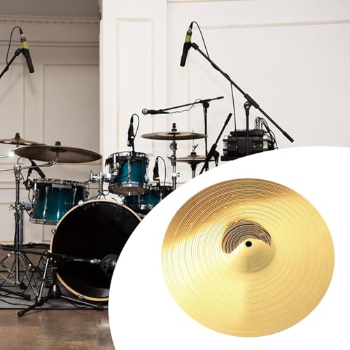 SM SunniMix Crash Cymbal Drum Practice Cymbal Percussion Instrument Accessories Performance Drum Players Alloy Professional Drum Cymbal, 20 inch