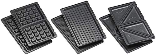 Rosenstein & Söhne Sandwichtoaster: 3in1-Sandwichmaker, Waffeleisen & Tischgrill, Anti-Haft, 800 Watt (Sandwich Maker 3… – Bild 5