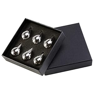 Roestvrijstalen Ijsblokjes, Herbruikbare Metalen Koude Rots, 6 Drop-Vormige Whisky-Ijsblokjes, Gebruikt Om Drankjes Te…