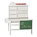Produktbild roba Kaufladen, Kinder Kaufmannsladen, Holz weiß, Verkaufsstand mit 4 Schubladen, Uhr, Tafel, Theke & Seitentheke
