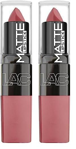 L.A. COLORS Lápiz labial mate, tierno, 1 onza (paquete de 2)