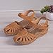 Imagen de Sandalias Plataforma Mujer Comodas Verano Cerradas Sandalias Elegantes De Vestir Cuero Zapatos Romanas Punta Cerrada Retro Hollow Out Moda Sandalia Antideslizantes Cuña Flexibles Novia Senderismo 2025
