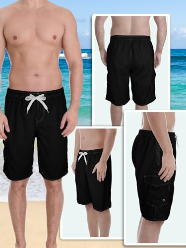 Mens Swim Trunks Swim Shorts Swimwear Swimsuit Beach Shorts Bathing Suits Quick Dry Waterproof4