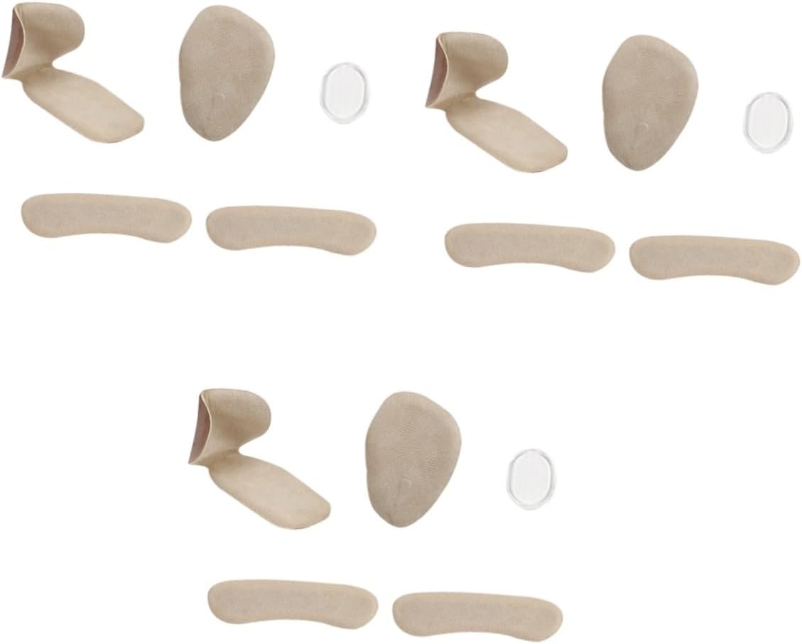 Gatuida 15pcs Self-Adhesive Foot Cushion Pads for Heel Front Foot Inserts Absorption and Pressure Relief for Reducing Blisters and Discomfort Shoes
