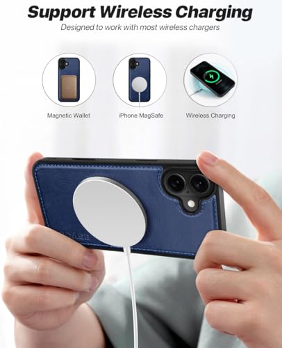 OCASE for iPhone 16 Case, Detachable 2 in 1 PU Leather Wallet Case with RFID Blocking, Wireless Charging, Card Holders - Image 4