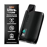 Vuse Ultra – Smart Vape with LED Display, Premium E-Cigarette Pod System, Flavour AutoTune, Cloud Control & MyVuse App for a Personalised Vaping Experience, Black
