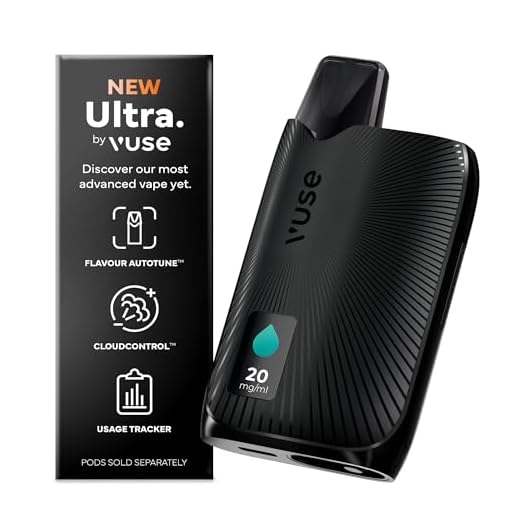 Vuse Ultra – Smart Vape with LED Display, Premium E-Cigarette Pod System, Flavour AutoTune, Cloud Control & MyVuse App for a Personalised Vaping Experience, Navy