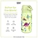 ION8 Kids Water Bottle, Steel 400 ml/13 oz, Leak Proof, Easy to Open, Secure Lock, Dishwasher Safe, Flip Cover, Carry Handle, Easy Clean, Durable, Scratch Resistant, Raised Print, Dinosaurs Design