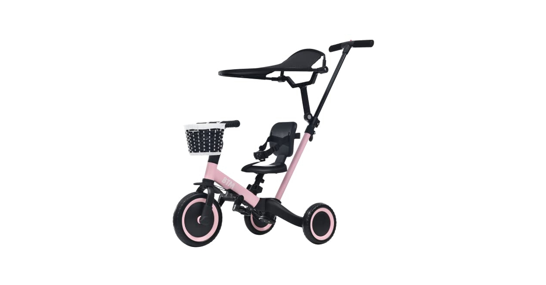 三輪車　オシャレ　カゴ付き Amazon.co.jp: 三輪車 手押し棒付 カゴ付き サンシェード付き