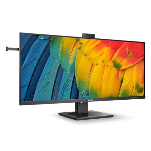 Philips 40B1U5600-40 Zoll WQHD Monitor, Adaptive Sync, Altoparlanti, Regolazione altezza, HDR400 (3440x1440, 100 Hz, HDMI, DisplayPort, USB-C, USB Hub) Nero