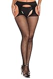 Women's Garter Belt Fishnet Stocking Suspender Pantyhose Sexy Tights High Waisted