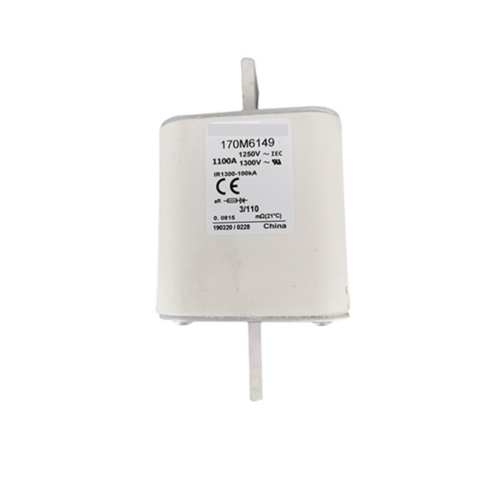 Fusible rápido de bajo voltaje 170M6149 para protección de circuitos