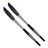 Custom Shop LL-00 Long Liner Pinstriping Brush #00 - (Pack of 2 LL-00 Brushes) - High Performance Striping Brushes