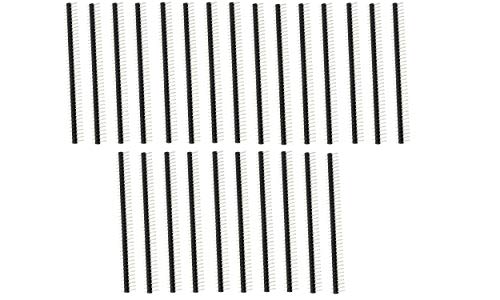 Movilideas - 25 Piezas 2.54mm 40 Pines Conector de Tira de Pines Para Soldar PCB