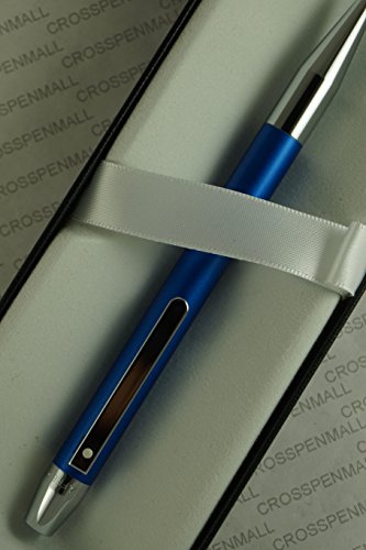 Image of Cross Sheaffer Definie Matte Blue Finish and Polished Appointment with Sheaffer Signature dot of Excellence Slim Ballpoint Pen