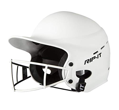 Rip-It | Vision Pro Softball Batting Helmet | Matte | White Xl | Lightweight Women's Sport Equipment #TOP2