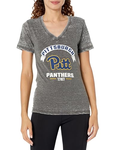 Pittsburgh Panthers NCAA Officially Licensed Women's T-Shirt Burnout Vintage Scholar, XX-Large