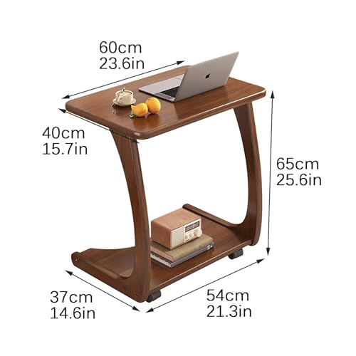 Mesa de centro moderna en C blanca con diseño minimalista lineal 3