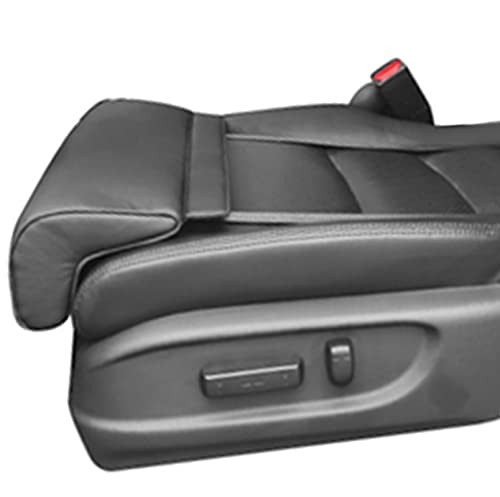 IXART Car Seat Cushion Support Car Seat Extender Cushion Chair Leg Extenders Leather Knee Pads Car Driver Seat Leg Support Cushion for Office Home Long-Distance Driving,Black