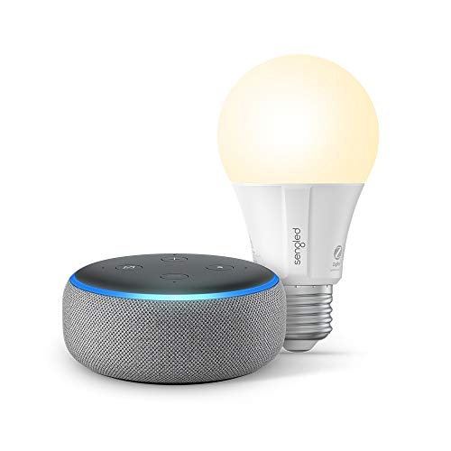 Echo Dot (3rd Gen) - Smart speaker with Alexa - Heather Gray Sengled Bluetooth bulb
