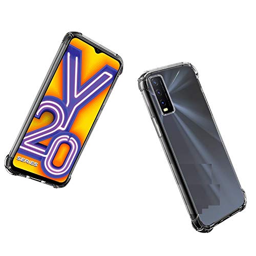 Image of COVERBLACK Rubber Back Cover for Vivo V2037 / Vivo Y20G - Transparent