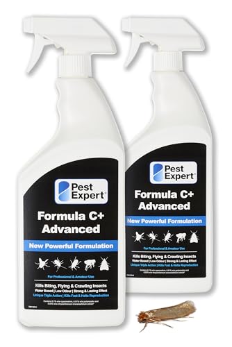 Pest Expert Carpet Moth Killer Spray 2 x 1ltr - Formula 'C+'