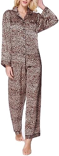 Lavenderi Women's Long Sleeve Premium Satin Pajama Set
