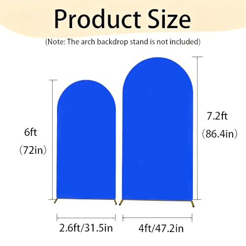 6FT+7.2FT Royal Blue Arch Backdrop Cover Arch Covers Stretchy Backdrop - image 2