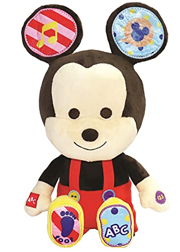 Disney Hooyay Learn & Play Mickey Plush with Learning Programs to Teach Children About Letters, Numbers, and Body Parts for Ages 6 Months and Up, Multi (20242)
