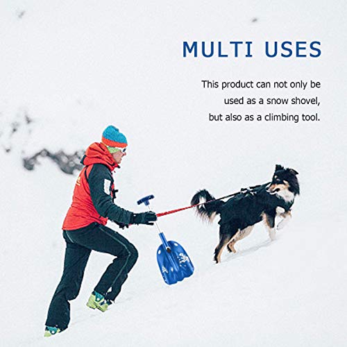 SHANTRA Aluminum Snow Shovel, 30 Inches Dismountable Garden/Sport/Snow Utility Shovel with Adjustable Length Handle Suitable for Car or Truck Storage (8\" Blade) - Thumbnail 3