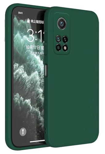 Topme Cover per Xiaomi MI 10T 5G / Xiaomi MI 10T Pro 5G (6.67' Inches) Custodia Case, Protezione Della Pelle Della Custodia in Silicone Tpu - Verde scuro