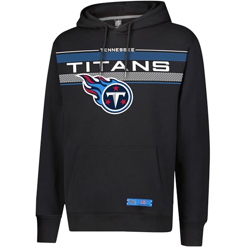 Ultra Game NFL Official Adults Super Soft Pullover Hoodie Sweatshirt - Warm Polyester Blend - Unisex, Tennessee Titans, Black, Medium by Ultra Game - Used condition - US$19.20