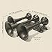 HornBlasters Flatlaw 3-Liter Train Horn Kit, All-In-One Air System - Easy Install - Big Sound
