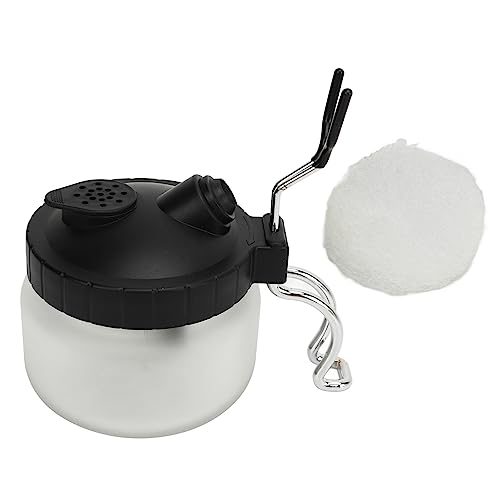 Aramox Airbrush Cleaning Set, ABS Airbrush Cleaning Pot with Holder, Multifunctional Wash Cleaner Tools with 2 Holders and Cotton for Car DIY Painting