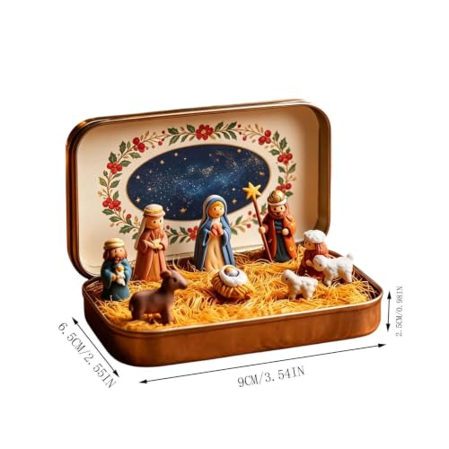 2 PCS Mini Jesus Figures Christmas Nativity Set & Figures Nativity Scene - image 2
