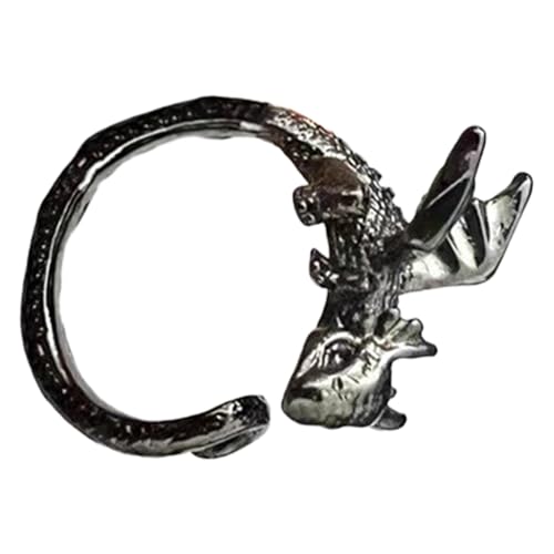 Häkelhilfe-Ring Mit Drachen – Edelstahl Garnführerring, Handarbeitszubehör | Flexibler Häkelspannring Für Finger Mit Einzigartigem Design, Idealer Spannungsregler Für Strickarbeiten Und Kreative