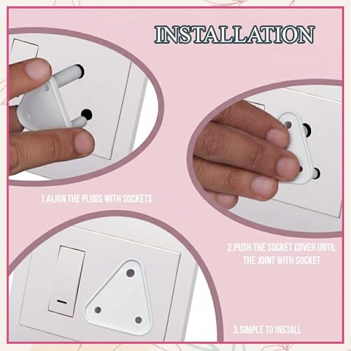 Image of Safe-O-Kid Baby Safety Socket Covers (Set of 5) 4 Standard & 1 Power Plug Covers for Baby Proofing Electrical Outlets | Child Proof Electric Socket Protector & Dummy Plug Guards for Kids - White