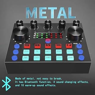 Microfono Mixer Audio Set per DJ Microfono Gaming Pacchetto Attrezzatura Podcast,focombance Condensatore Microfono Pc Bluetooth Pacchetto Attrezzatura Interfaccia Audio Mixer Live Karaoke Stream