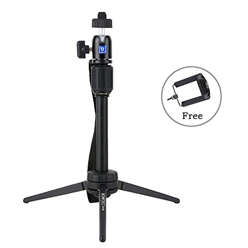 Phone Tripod, Bonfoto B72M Aluminum Swivel Ball Head with Carrying Bag and Phone Holder for YouTube Phone Live Broadcast Gopro 1,2,3,3+,4,Smartphone and Interchangeable Lens Digital Camera