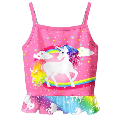 Image of Girls Kids Rash Guard Sets 3 Pieces Tankini Bathing Suit Swimwear Long Sleeves Swimsuit for 3-8 Years