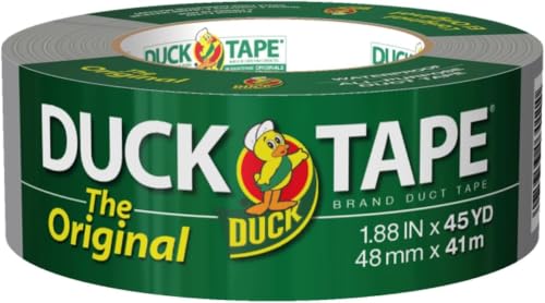 Image of Duck The Original Tape Brand Duct Tape, 1-Pack 1.88 Inch x 45 Yard, Silver, B-450-12 (394468) (Pack of 12)