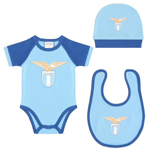 Set composto da 1 body manica corta, 1 cuffietta, 1 bavaglino